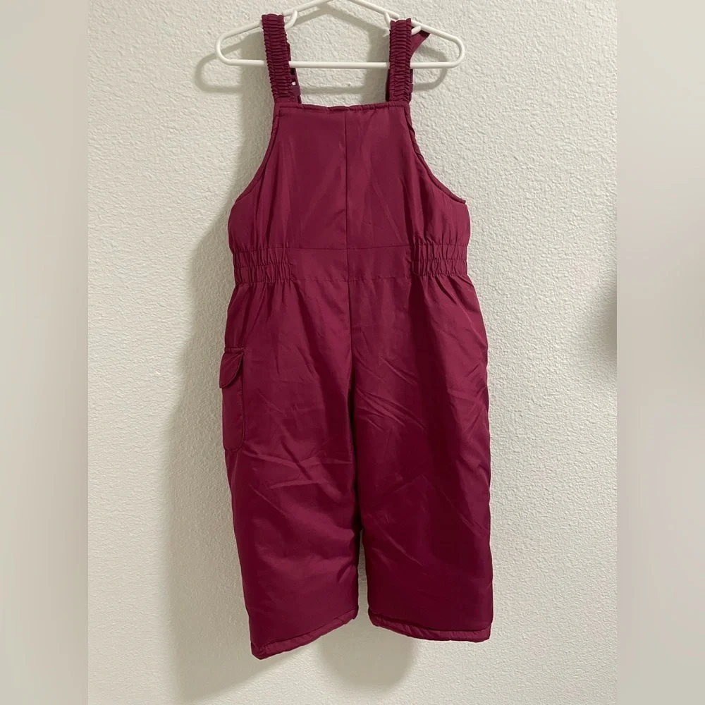 Carter Kids Burgundy Snow Bib